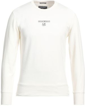 EMPORIO ARMANI for C.P. COMPANY Ivory Sweatshirt Cotton - White