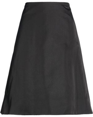 McQueen Midi Skirt Polyester, Silk - Black