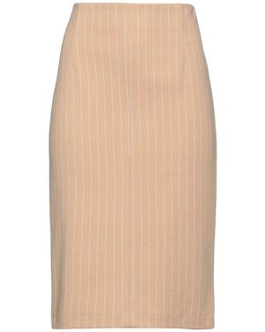 Diana Gallesi Camel Midi Skirt Polyester, Viscose, Polyamide, Elastane - Natural