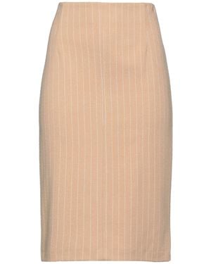 Diana Gallesi Camel Midi Skirt Polyester, Viscose, Polyamide, Elastane - Natural