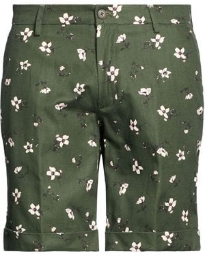BRO-SHIP Shorts & Bermuda Shorts Cotton, Linen, Elastane - Green