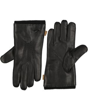 Paul & Shark Gloves Ovine Leather, Cashmere - Black