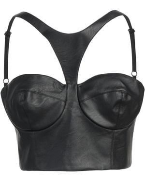 John Richmond Top Polyurethane, Viscose - Black
