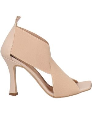 Ovyè Blush Sandals Leather, Elastic Fibers - Natural