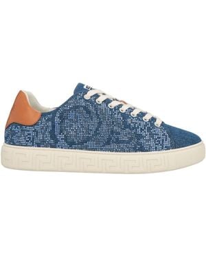 Versace Sneakers Textile Fibers, Leather - Blue