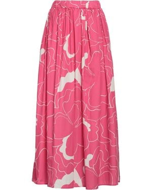 ViCOLO Fuchsia Maxi Skirt Cotton - Pink