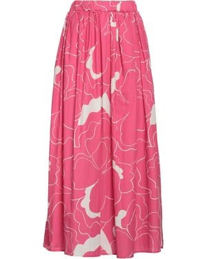 ViCOLO Fuchsia Maxi Skirt Cotton - Pink
