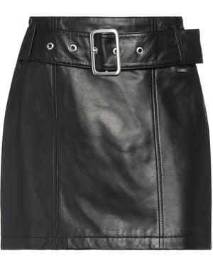 ARMANI EXCHANGE Mini Skirt Ovine Leather - Black