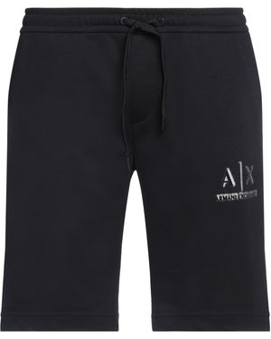 ARMANI EXCHANGE Midnight Shorts & Bermuda Shorts Polyester, Viscose, Elastane - Blue