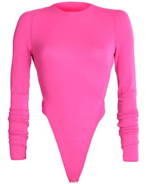 ALESSANDRO VIGILANTE Fuchsia Bodysuit Polyester, Elastane - Pink