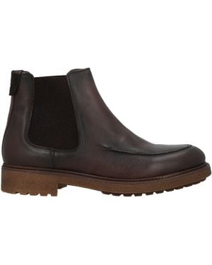 Ambitious Dark Ankle Boots Leather - Brown