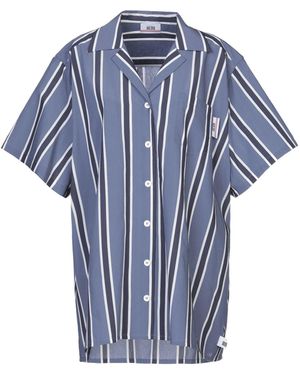 Gcds Shirt Viscose, Polyamide - Blue