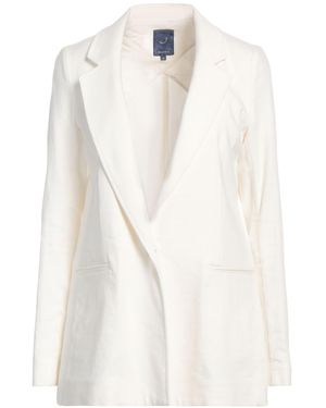 Jacob Cohen Blazer Cotton, Linen, Elastane - White