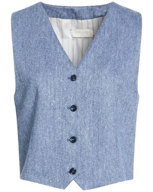 Circolo 1901 Tailored Vest Linen, Cotton - Blue