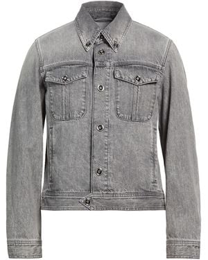 Versace Denim Outerwear Cotton, Calfskin - Grey