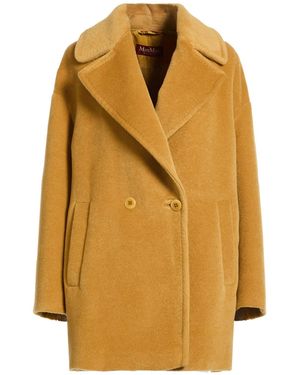 Max Mara Coat Alpaca Wool, Virgin Wool - Yellow