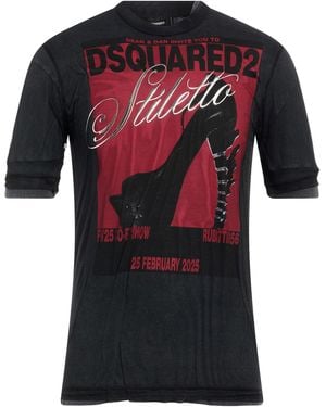 DSquared² T-Shirt Cotton, Polyamide - Black