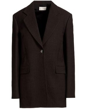 The Row Chocolate Blazer Cotton, Wool, Polyamide, Elastane - Black