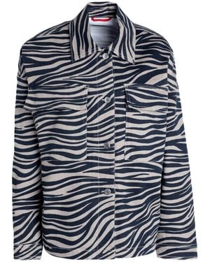 MAX&Co. Khaki Denim Shirt Cotton, Elastane - Blue