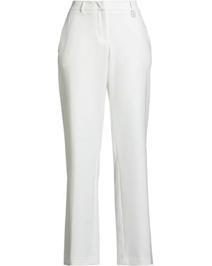 Gaelle Paris Pants Polyester, Elastane - White