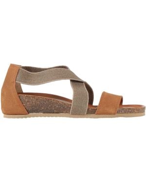 Igi&co Camel Sandals Leather, Textile Fibers - Brown