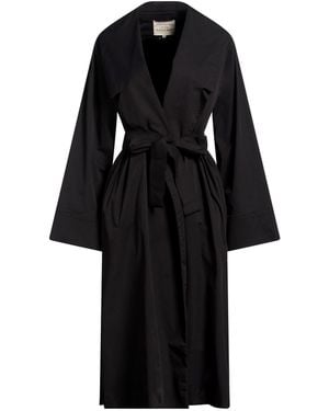 ALESSIA SANTI Overcoat & Trench Coat Cotton, Polyamide, Elastane - Black
