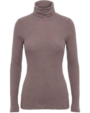 Lemaire Taupe Turtleneck Wool - Purple
