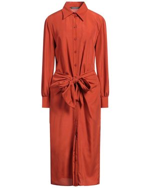 Alberta Ferretti Midi Dress - Red