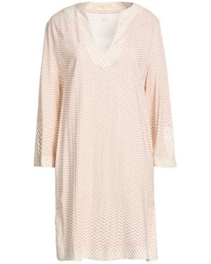 IU RITA MENNOIA Blush Mini Dress Viscose, Linen - Natural