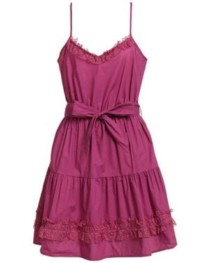 Rebel Queen Mauve Mini Dress Cotton - Purple