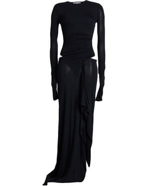 The Attico Maxi Dress Modal, Cashmere, Elastane - Black