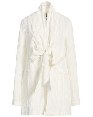 Masnada Ivory Jacket Cotton, Linen, Wool - White
