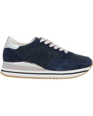 Crime London Midnight Trainers Leather, Textile Fibres - Blue
