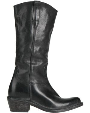 Moma Ideal Block Boot Leather - Black