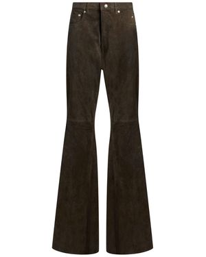Rick Owens Trousers Calfskin - Black