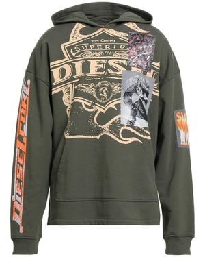 DIESEL Military Sweatshirt Cotton, Elastane - Green