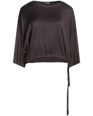 Douuod Plum Top Viscose, Elastane - Black