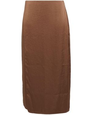 Theory Midi Skirt - Brown
