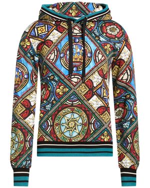 Dolce & Gabbana Sweatshirt Cotton, Silk, Elastane - Blue