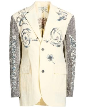 Jean Paul Gaultier Cream Blazer Cotton, Polyamide, Elastane - Natural