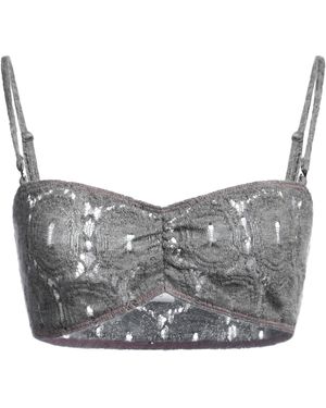 The Elder Statesman Top Cashmere - Gray