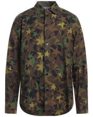 Versace Jeans Couture Logo-Print Cotton Shirt - Grey