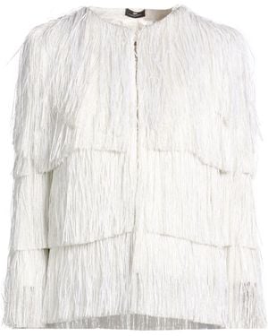 Elisabetta Franchi Ivory Jacket Cotton, Viscose, Polyamide - White