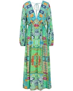 Inoa Maxi Dress Silk - Green