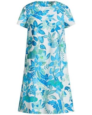 Caliban Azure Mini Dress Cotton - Blue