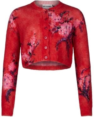 DES_PHEMMES Cardigan Polyamide, Alpaca Wool, Elastane - Red