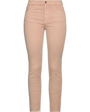 European Culture Camel Pants Cotton, Polyester, Elastane - Natural