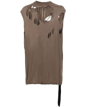 Rick Owens T-Shirt Cotton - Brown