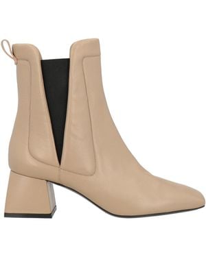 Pollini Ankle Boots Leather, Elastic Fibers - Natural