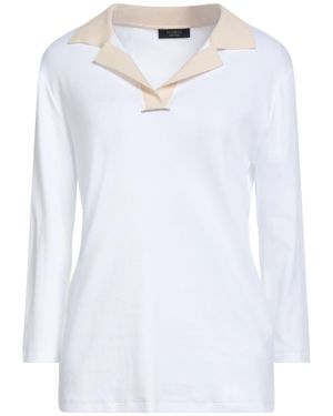 Peserico Polo Shirt Cotton, Elastane - White